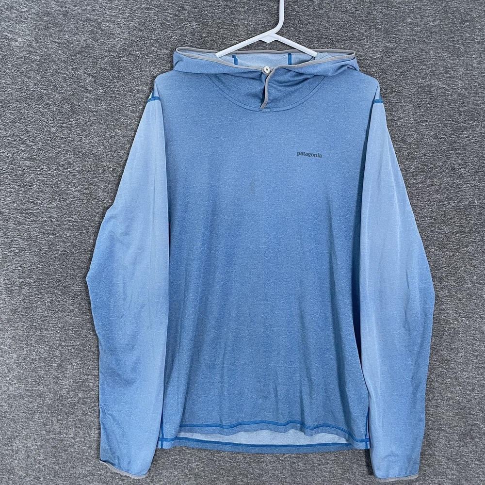 Patagonia Tropic Comfort Hoody II Mens Small Blue Hooded Long Sleeve Hiking